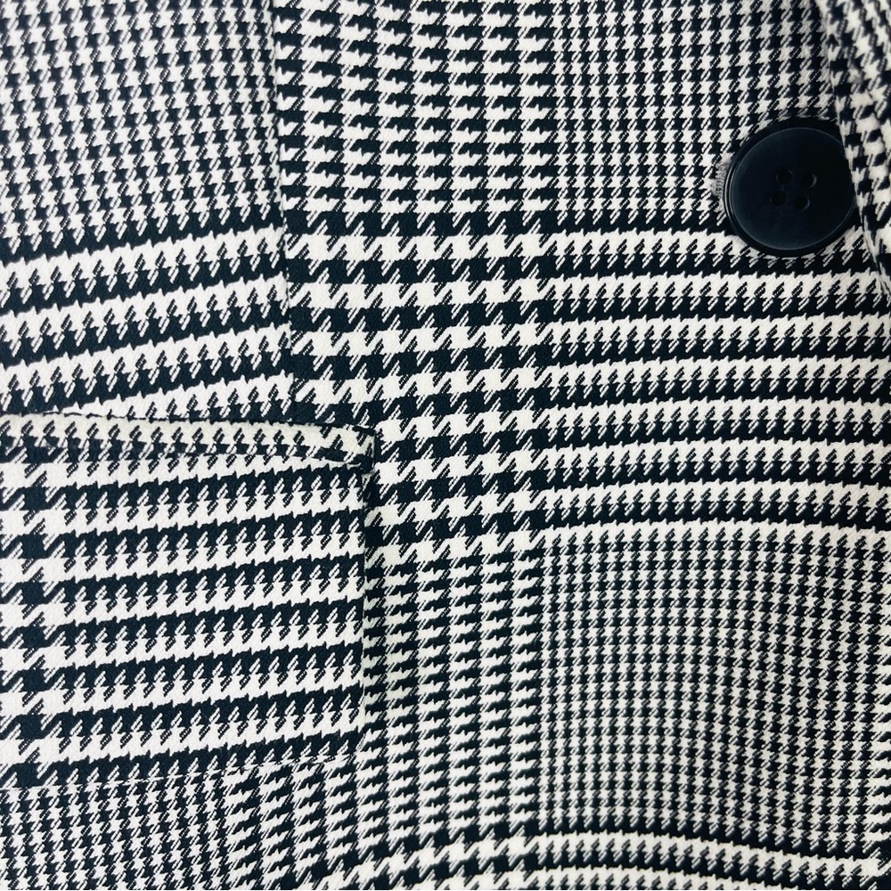 NWT Rachel Zoe black white houndstooth button preppy vest large - Picture 4 of 8
